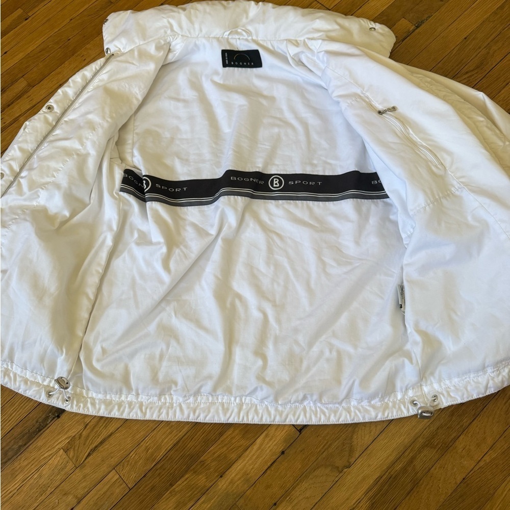 RARE Vintage Bogner White Embroidered Elephant Om Ski & Snow Jacket | Size 6 - Picture 5 of 14